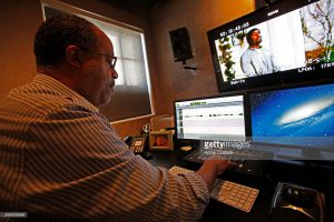 WEST HOLLYWOOD, CA. - AUGUST 14, 2013:Greg Hedgepath (CQ) is a supervising sound editor at Fomosa Group, a new post production sound editing company for the film industry in the Sawyer building on the former Samuel Goldwyn Studio lot in West Hollywood on August 14, 2013. (Anne Cusack/Los Angeles Times)